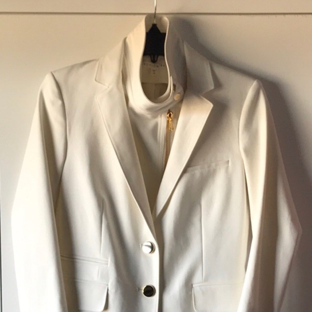 Veronica Beard Dickey White Jacket